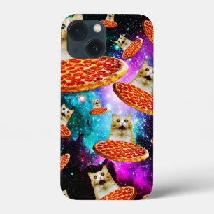 Gato de pizza espacial engraçado