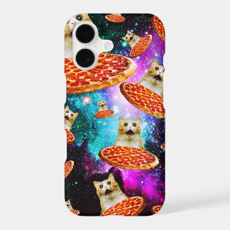 Gato de pizza espacial engraçado