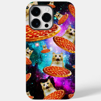Gato de pizza espacial engraçado