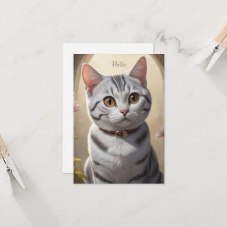 Gato de Shorthair Americano Bonito com Olhos Grand