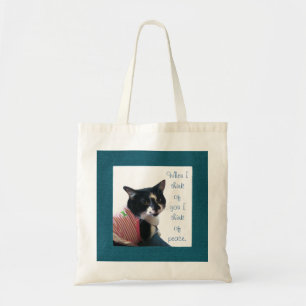 Gato de Tuxedo bonito pensa em Bolsas de canvas de
