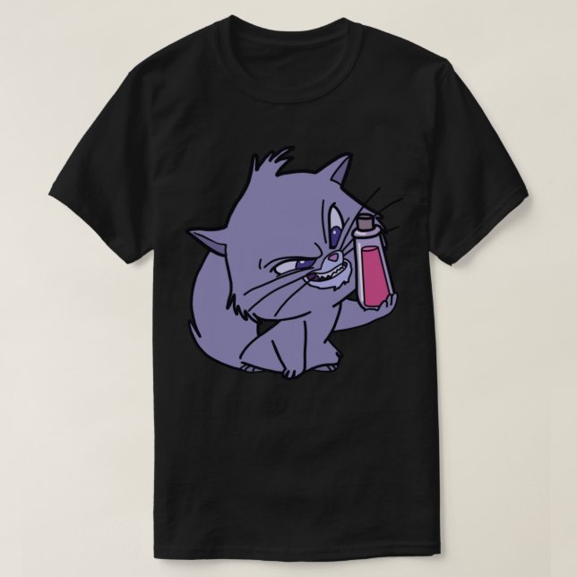 Gato De Yzma Com Camiseta Clássica De Frasco Venen (Frente do Design)