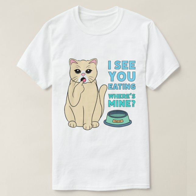 Gato do Inspetor de comidas | Camiseta (Frente do Design)