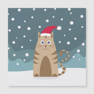 Gato do Natal vestindo chapéu de santa, gatinho e