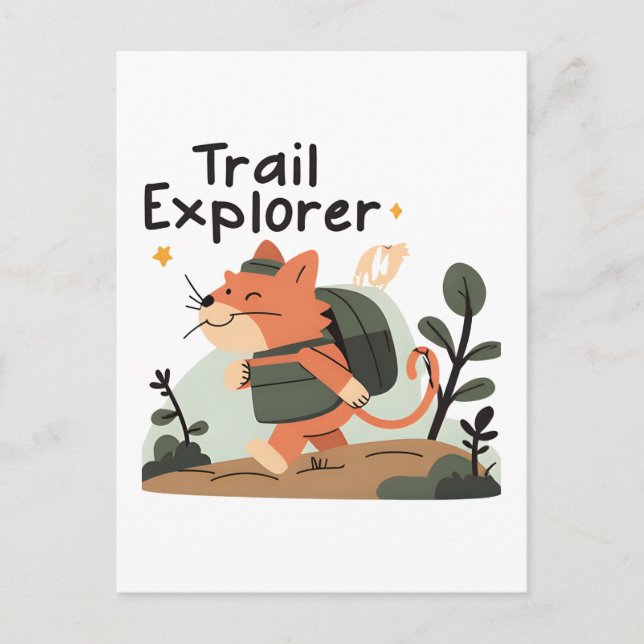 Gato do Trail Explorer - Cartão postal (Frente)