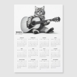 Gato Doce e Violão Acústico 2025 Calendário do Mag