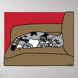 Gato Dormindo Olivia Impressão
