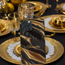 Gato Dourado de chocolate preto