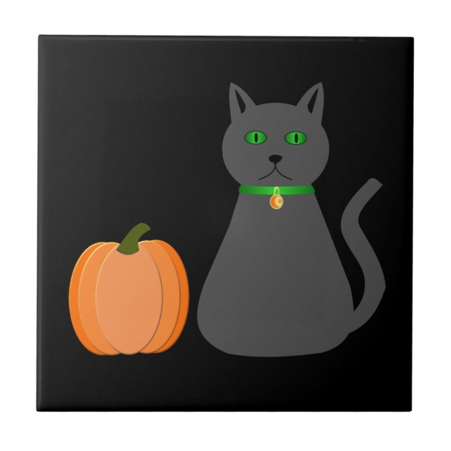 Gato e Abóbora do Halloween (Frente)