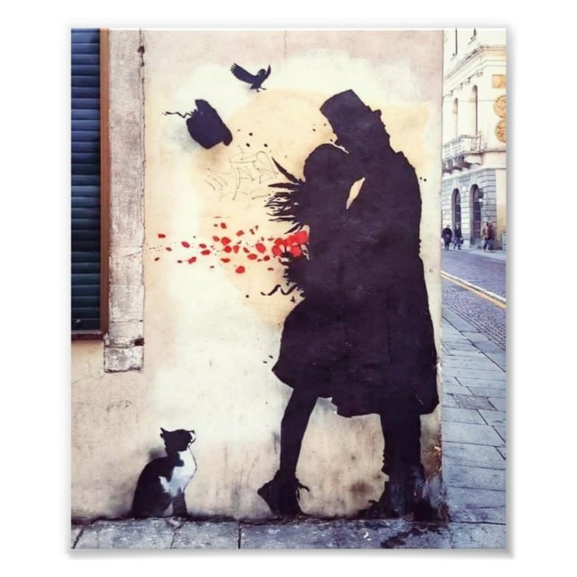 Gato e Amor Foto Alargamento (Frente)