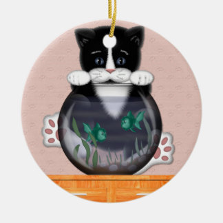 Gato e ornamento de Fishbowl