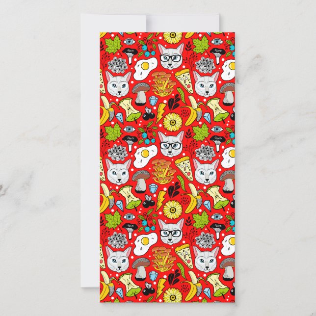 Gato e ovo em vermelho (Frente)