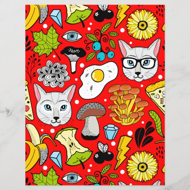 Gato e ovo em vermelho (Frente)