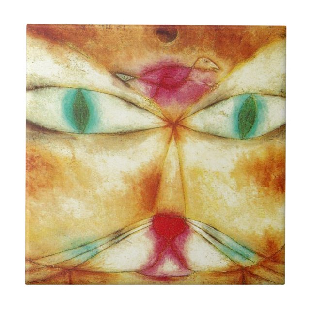 Gato e pássaro por Paul Klee (Frente)