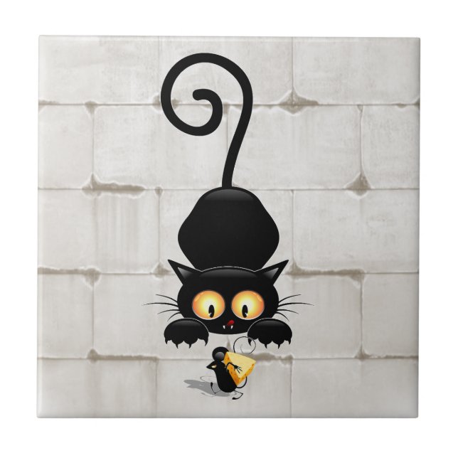 Gato e Rato com Personagens de desenho animados Di (Frente)