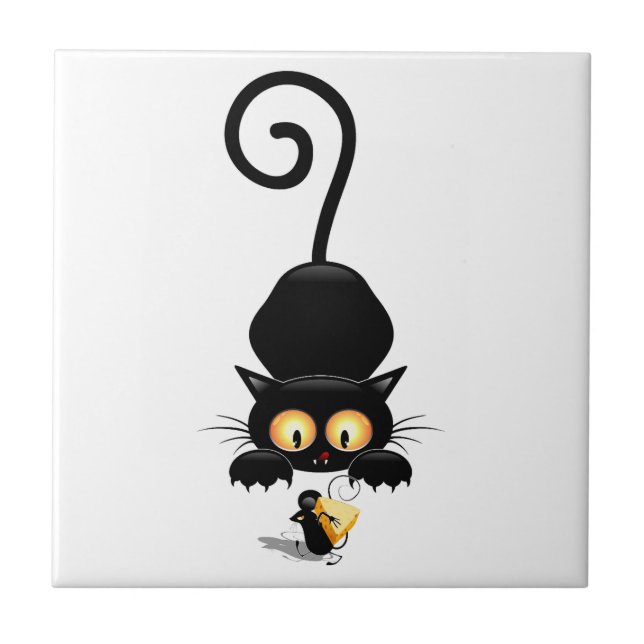 Gato e Rato com Personagens de desenho animados Di (Frente)