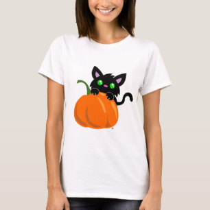 Gato e uma Camiseta de Abóbora