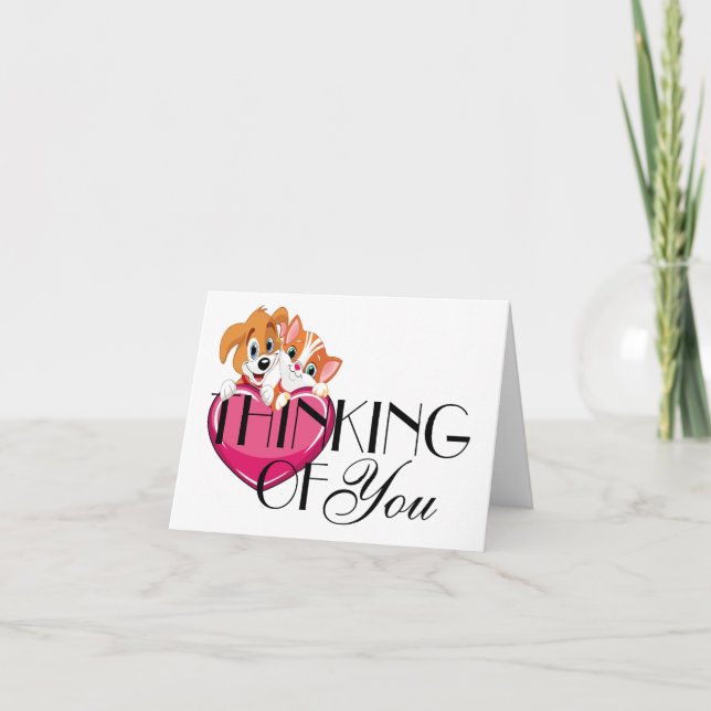 Gato e Vazio de Cachorro ou Cartão de Nota de Obri (Frente)