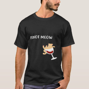 Gato Em Camisa De Taça De Vinho Pinot Meow