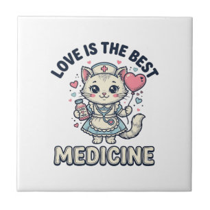 Gato Enfermeira Fofo Amor é a Melhor Medicina Desi