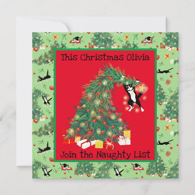 Gato Engraçado Arrepende Nada Personalizar Cartão  (Frente)