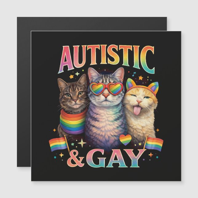 Gato Engraçado Autista e Gay  (Frente/Verso)
