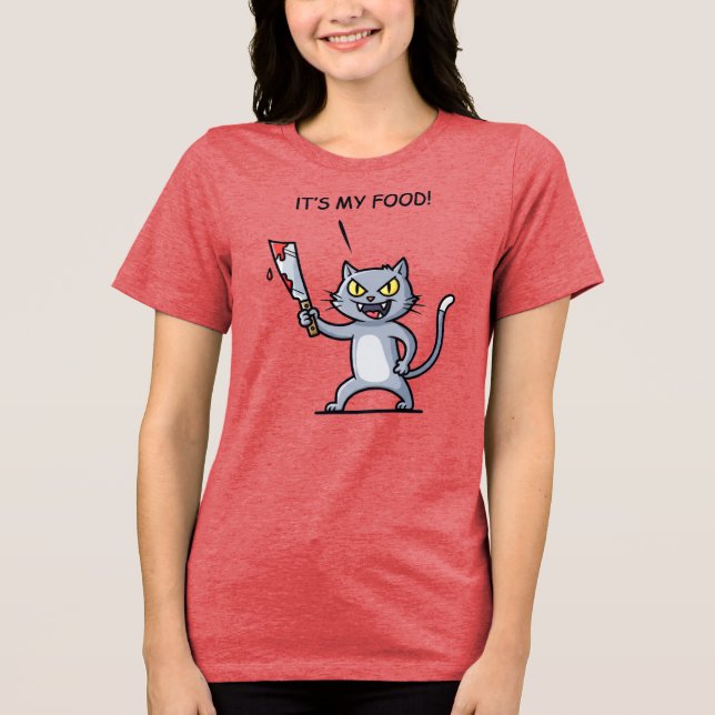 Gato Engraçado com Faca (Frente)