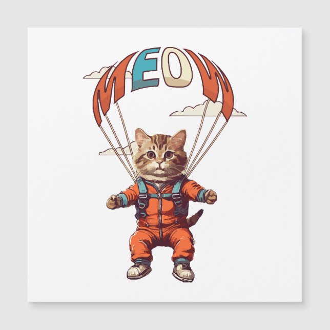 Gato Engraçado de Skydiving (Frente)