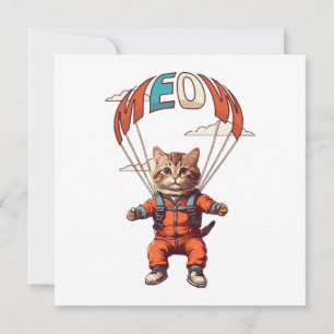 Gato Engraçado de Skydiving