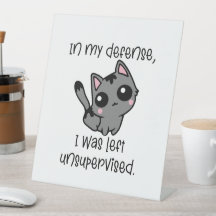 Gato Engraçado em Minha Defesa Eu Fui Deixado Sem 