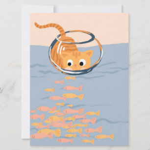 Gato Engraçado em Peixes de Aquário Aquário Colori