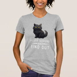 Gato Engraçado Fluff Por Perto E Descubra Camisa T
