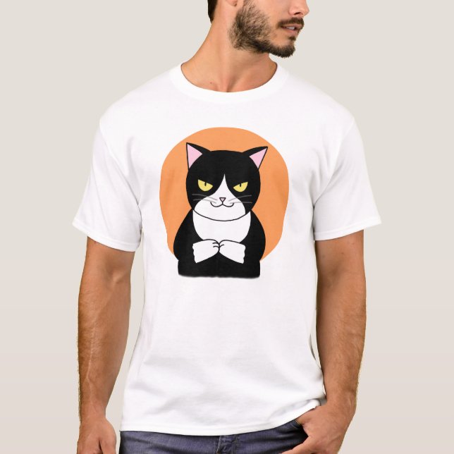 Gato Engraçado, Mau de Camiseta Gato, Gato Mau (Frente)