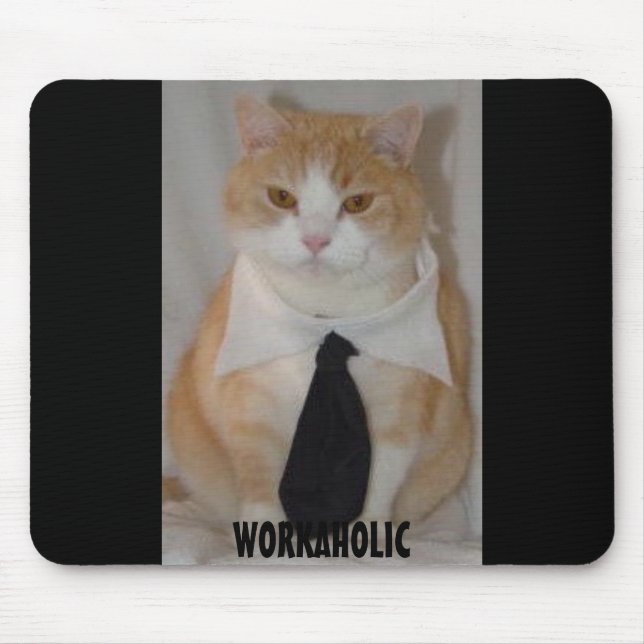 Gato engraçado Mousepad (Frente)