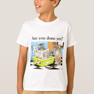 Gato engraçado na camiseta 464