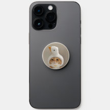 Gato engraçado no Pato Hat PopGrip - Telefone anim