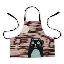 Gato engraçado olhando para a lua