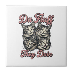 Gato engraçado vintage gravura Da Fluff They Doin