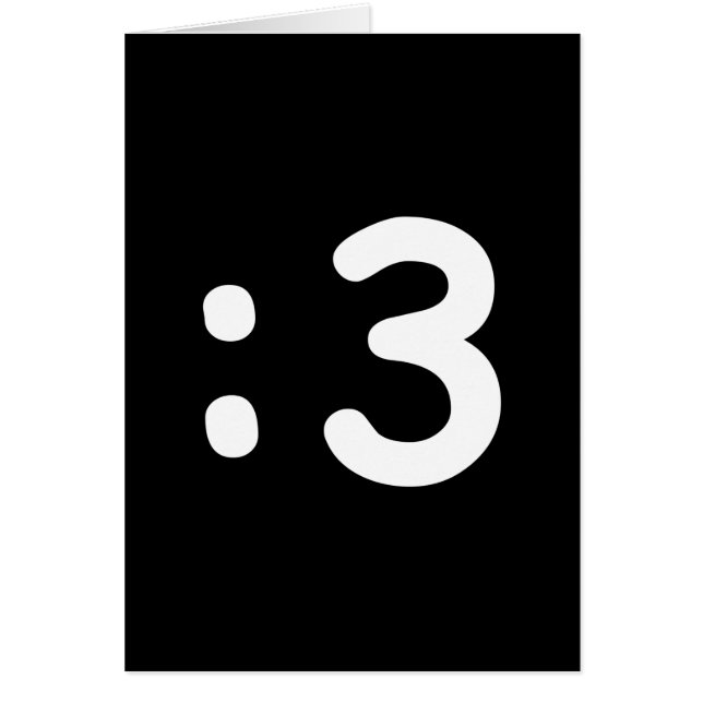 Gato Face Emoticon:3 Cartão de Saudação (Frente)