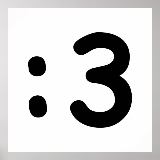 Gato Face Emoticon: 3 Poster (Frente)