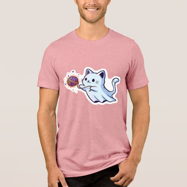 Gato Fantasma Fofo  Gatinho de Halloween Assustado (Frente)