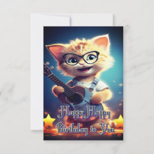 Gato Feliz de Aniversário Bonito