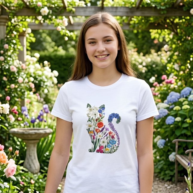 Gato Floral Elegante para Mulheres (Criador carregado)