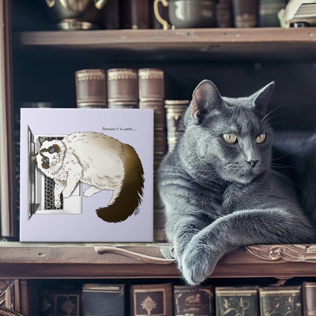 Gato Fofinho Ragdoll Notebook Lavanda Engraçado (Criador carregado)