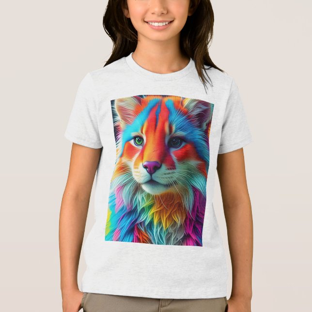 Gato Fofo Colorido como um Arco-íris-68587 (Frente)