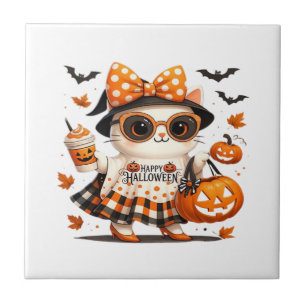 Gato fofo de Halloween � Kawaii Witch Kitty com ab