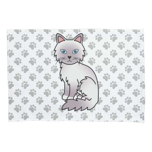 Gato Fofo de Lilac Point Birman / Ragdoll & Patinh (Frente)