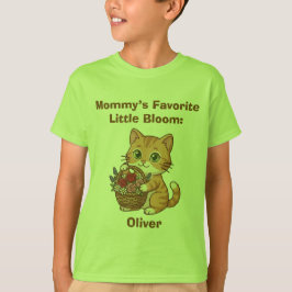 Gato Fofo & Flores: Camiseta Infantil Caprichosa