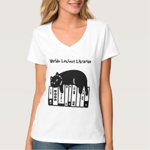 Gato Fofo, Gato Engraçado, Camiseta da Bibliotecár