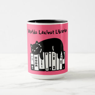 Gato Fofo, Gato Engraçado, Caneca da Bibliotecária